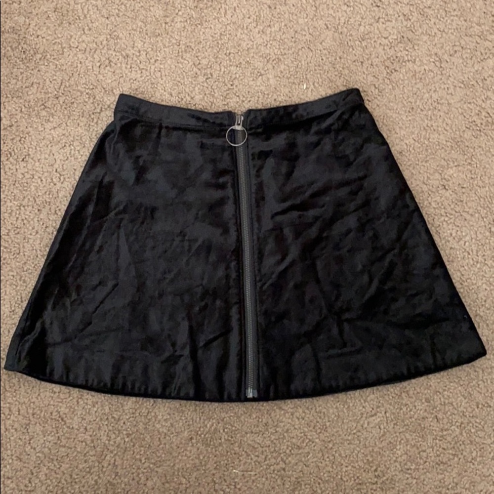Free people velvet mini skirt